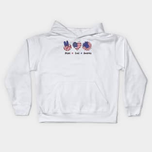 Peace Love America Kids Hoodie